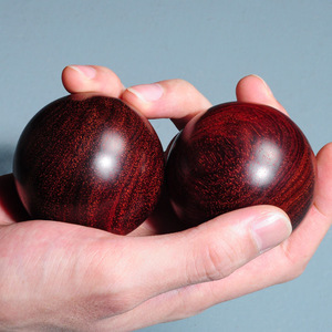 印度小叶紫檀保健球中老年人健身球实木按摩球手球把玩球握球礼物