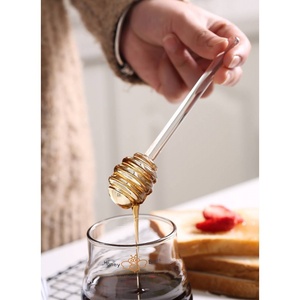蜂蜜搅拌棒玻璃长柄取用棒冲蜜水专用勺家用款果汁麦芽糖搅棍棒工