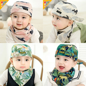 婴儿帽子纯棉薄款帅气新生儿1-2岁男女宝宝洋气春秋海盗帽头巾帽