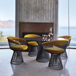 北欧现代设计艺术时尚客厅休闲轻奢异形靠背单椅餐厅极简餐椅创意