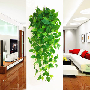 仿真绿萝长藤假花壁挂吊花植物绿植吊兰装饰挂墙上塑料假垂吊盆栽