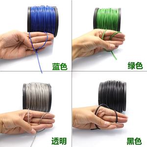 i绿色包塑钢丝绳 304不锈钢细软包胶涂塑起重绳1mm1.P5mm2.5mm3.5