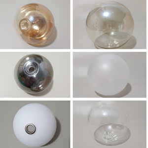灯具配件G9螺口圆球玻璃灯罩现代创意餐厅客厅吊灯透明琥珀色外壳