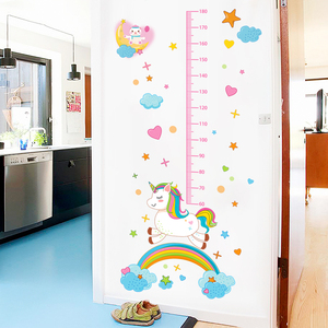 儿童量身高尺量可移除墙壁装饰品婴儿宝宝身高测量仪尺卡通贴纸画