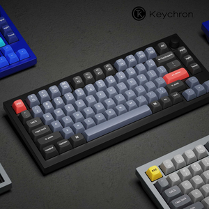 Keychron Q1旋钮75配列客制化CNC阳极机械键盘Gasket设计QMK改键RGB背光Mac办公专用有线游戏Gpro轴铝坨坨DIY