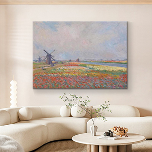 手绘油画莫奈名画临摹印象派唯美意境风景欧式客厅装饰画无框挂画