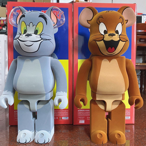 bearbrick400%暴力熊猫和老鼠摆件Tom Jerry积木熊盲盒公仔手办