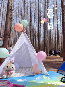 儿童野餐印第安帐篷户外拍照道具派对用品游戏屋生日装饰场景布置