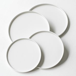 简约牛排盘餐盘家用陶瓷平盘菜盘意面盘纯白色盘子西餐盘餐厅用