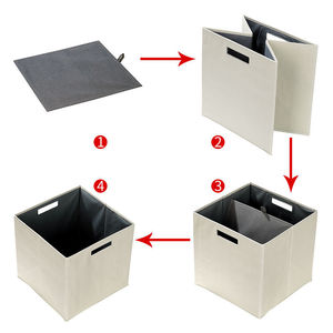 储物箱布艺收纳筐牛津布可折叠整理箱家用玩具抽屉整理盒格子柜