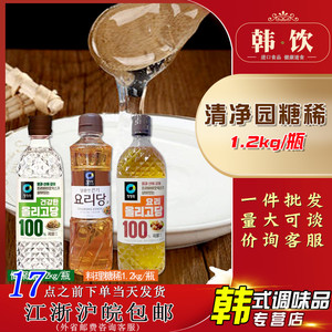韩国进口清净园水饴玉米糖浆1.2kg/瓶低聚糖稀烘焙食用麦芽糖浆