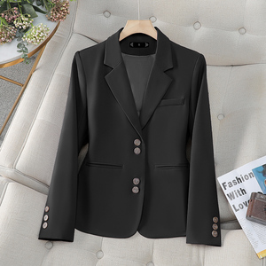 女款黑色西装外套女2024春季新款高级感炸街洋气时尚气质西服上衣