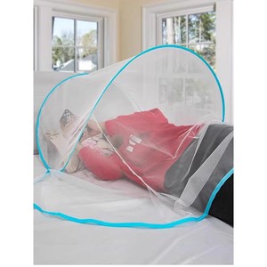 防蚊头罩防蚊罩头部纱网帐篷防蚊头罩睡觉可折叠婴儿面部床头
