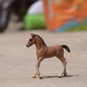高品质实心塑胶小马驹摆件模型儿童玩具启蒙认知北欧风格