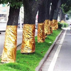 包树金布栏杆装饰布柱子包装布管道装饰墙贴金色背景装饰树木缠绕