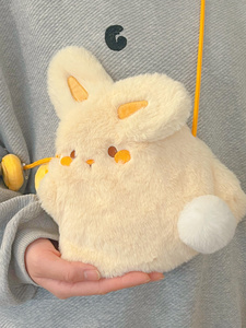 手机包女斜挎2023新款兔子毛绒包可爱多功能大容量轻便冬季小包包