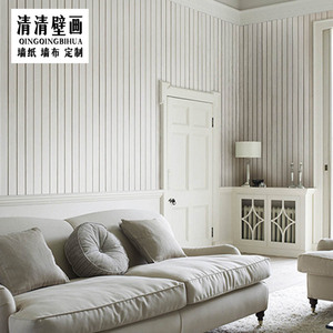 白色木纹现代简约北欧壁纸沙发景墙布卧室客厅无纺布墙纸壁布会所