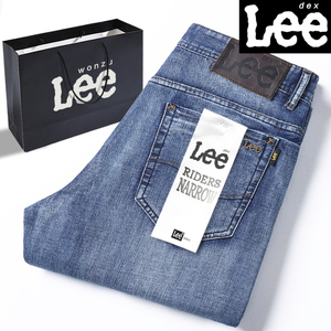 正品Lee牛仔裤男士2024新款夏季薄款直筒宽松弹力休闲长裤子男