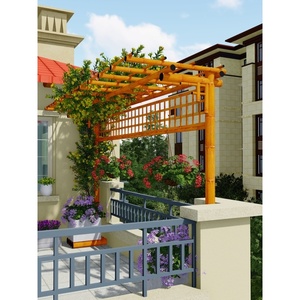 爬藤专用花架子铝合金竹户外花园单边靠墙葡萄架紫藤月季阳台庭院