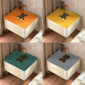 床头柜垫子防水防油皮革桌垫现代简约盖布卧室桌面垫轻奢桌布盖垫
