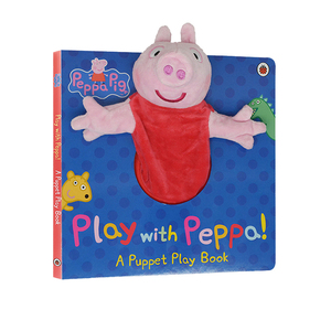 英文原版 小猪佩奇 Play with Peppa Hand Puppet Book 粉红猪小妹佩琪佩佩猪 手偶书 纸板书 亲子互动