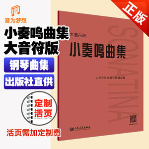 正版小奏鸣曲集 大音符版 儿童初学入门基础练习曲教材教程曲谱曲集书 大字版大音符小奏鸣曲集书籍 人民音乐出版社