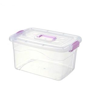 四方塑料桶加厚手提透明收纳箱玩具收纳盒有盖小中号衣服整理箱储