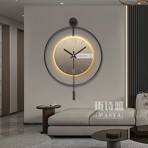 时尚西班牙个性极简钟表挂钟客厅现代简约餐厅表挂墙创意时钟壁灯