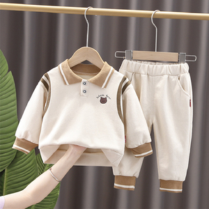 婴儿衣服春季休闲套装分体纯棉童装两件套一周岁男宝宝小女孩春装