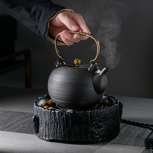 石火山陶壶煮茶壶煮水壶明火陶瓷烧水壶泡茶新中式静音电陶炉