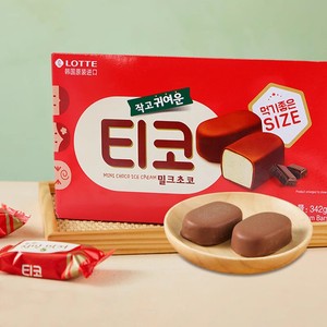 lotte乐天韩国进口迷你黑巧克力冰淇淋牛奶冰激凌盒装雪糕