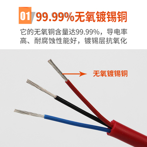0.08/0.12平  YGZF铁氟龙线芯硅橡胶护套电缆  信号线高温线