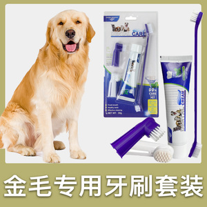 金毛犬专用牙刷套装小狗狗宠物牙膏刷牙牙用具牙齿清洁用品指套