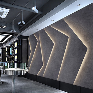 轻奢工业风咖啡奶茶店壁纸高级感水泥灰墙纸现代客厅酒吧ktv墙布