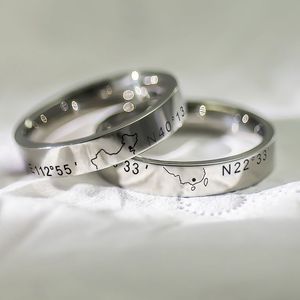 小众设计分开学生定制刻字对戒款一对情侣戒指不掉色异地恋钛钢