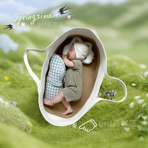 新生儿婴儿手提篮便携式纯棉编织婴儿睡篮外出手提婴儿床中床移动