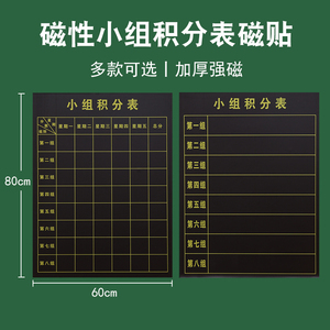 教诚定制磁性黑板磁力贴班级小组积分表软磁条贴班级评比栏小组竞赛评分评比表作业课程表墙贴