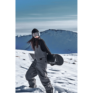 awka滑雪背带裤女冬季防水2023新款男女滑雪服保暖裤子单板宽松
