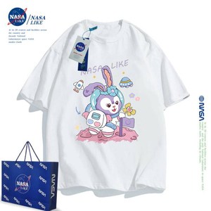 NASA联名星黛露女童短袖t恤儿童装母女装夏装中大童纯棉半袖上衣