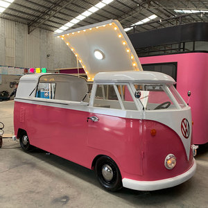 大众T1复古商用餐车移动餐厅多功能奶茶咖啡车冰淇淋车美陈售货车