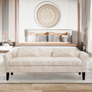 美式布艺床尾凳卧室现代简约床头凳床前沙发床榻更衣间换衣沙发凳