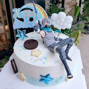 火影忍者蛋糕装饰摆件卡卡西公仔男神男士男生生日甜品台装扮插件