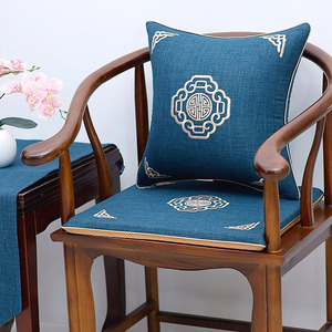 中式实木椅子坐垫红木沙发垫圈椅冬季餐椅垫海绵座椅茶椅垫子定制