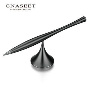 GNASEET永恒笔创意旋转解压笔无墨金属黑色铝杆笔高档公司企业商务logo定制刻字礼品笔