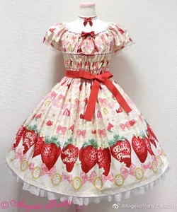 国内现货Lolita AP15草莓 jsk op kc洛丽塔软妹裙代购