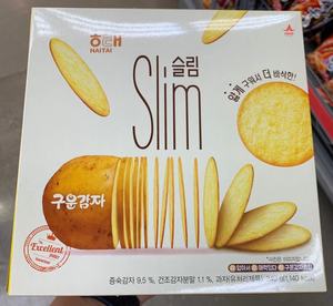 韩国直邮HAITAI海太马铃薯味酥脆饼干240g包装休闲零食土豆薄脆饼