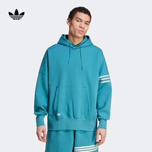 宽松运动连帽卫衣套头衫男装春季adidas Originals阿迪达斯三叶草