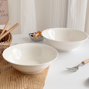 【9.9两个装陶瓷面碗】拌面碗汤碗白瓷泡面碗沙拉碗米饭碗8英寸碗