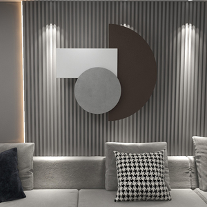 北欧轻奢客厅沙发电视背景墙上壁挂件创意铁艺壁饰餐厅墙面装饰品