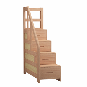 榉木全实木单独梯柜单卖滑梯爬梯式楼梯台阶步梯可定制子母上下床